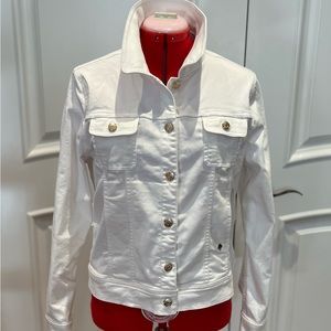 Kate Spade New York White Denim Jacket Sz L
